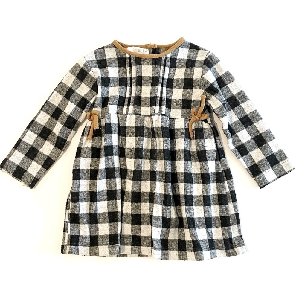 Zara 12-18M long sleeve plaid dress - Picture 1 of 4